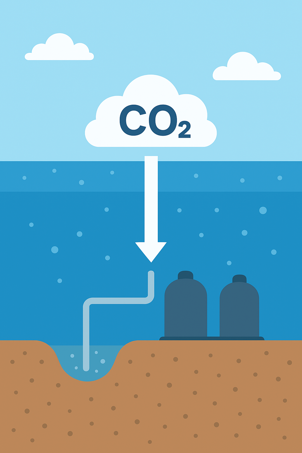 Stockage de CO2 injectés sous le fond marin